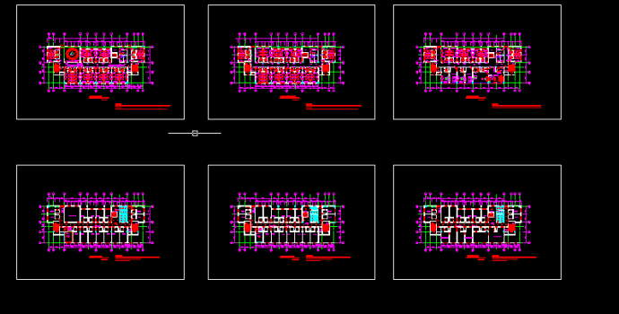 大型宾馆建筑方案设计全套CAD平面图_图1