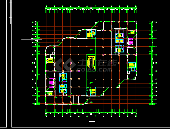 某大型商场建筑施工设计全套CAD平面图-图二
