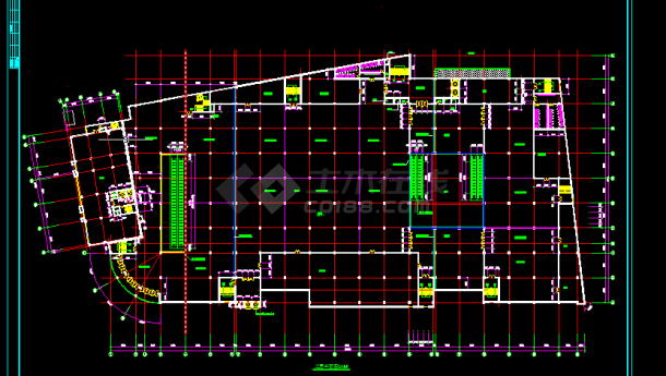某大型商场建筑施工和设计全套CAD图纸-图二