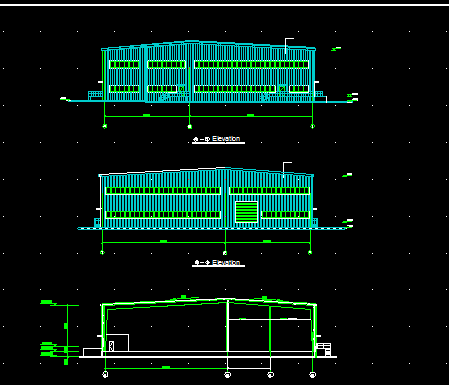 某公司厂房建筑设计及施工全套CAD图纸-图二