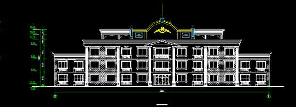 某酒店式公寓设计及施工全套CAD平立面图-图二