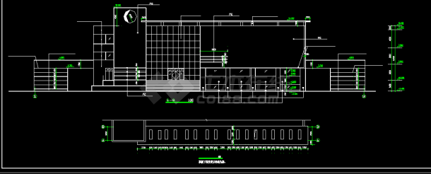 青少年活动中心建筑施工设计全套CAD详图-图二