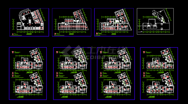 时代广场建施方案设计CAD全套平面图-图一