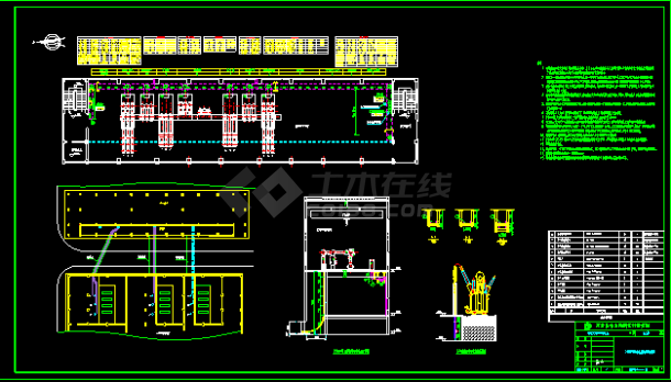 220KV变电站铺设cad电气施工设计方案图纸-图二