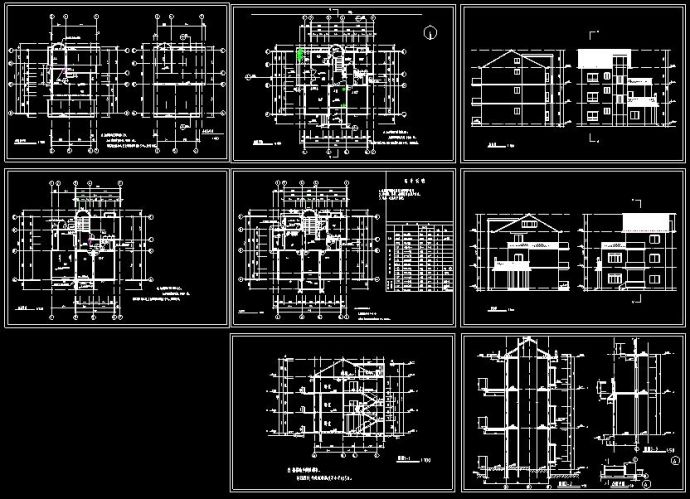 单栋别墅建筑的cad平面设计图纸_图1