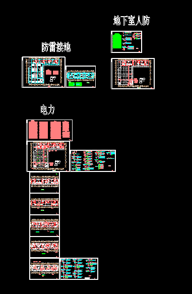综合楼电力电气设计cad平立面方案施工图_图1