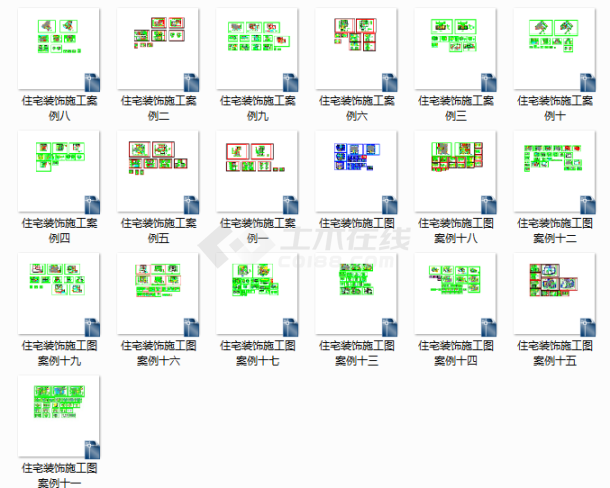 住宅户型室内装饰装修cad施工方案图案例-图一