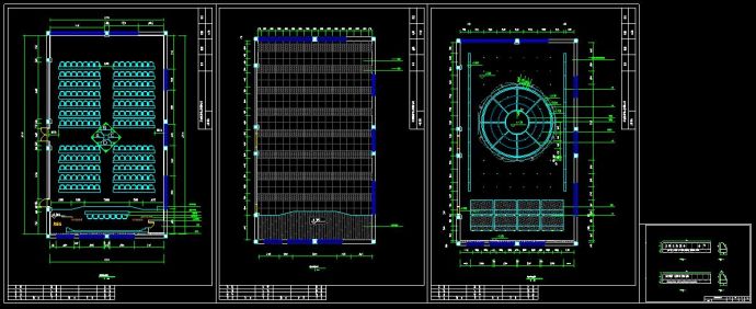 一条大型多功能展厅装修的cad平面设计施工图_图1