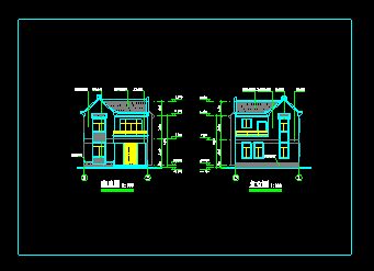 新农村两层别墅CAD建造设计施工图-图二