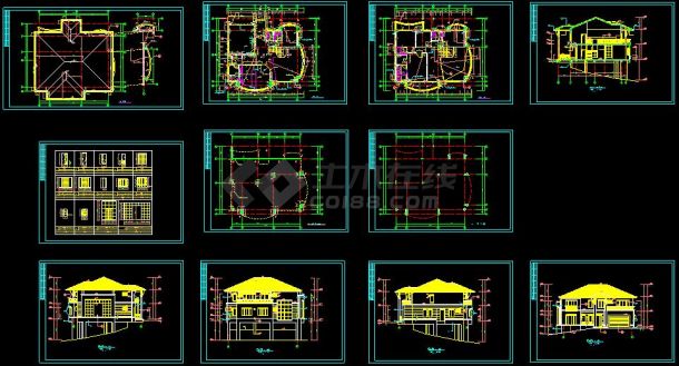 某地两层别墅建筑设计cad施工图-图一