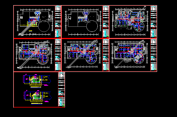 某六层空调平面及机房设计施工CAD方案图纸_图1