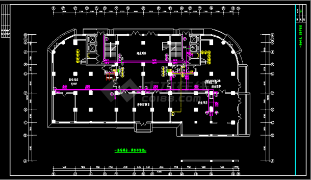 某商务公寓建筑水暖设计全套cad施工方案图-图二