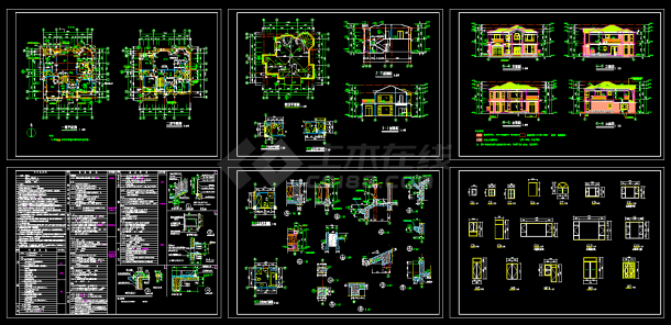 经典多层别墅建筑cad设计施工图纸-图一