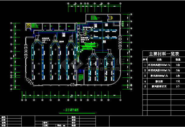 某商场空调cad施工设计方案图纸-图二