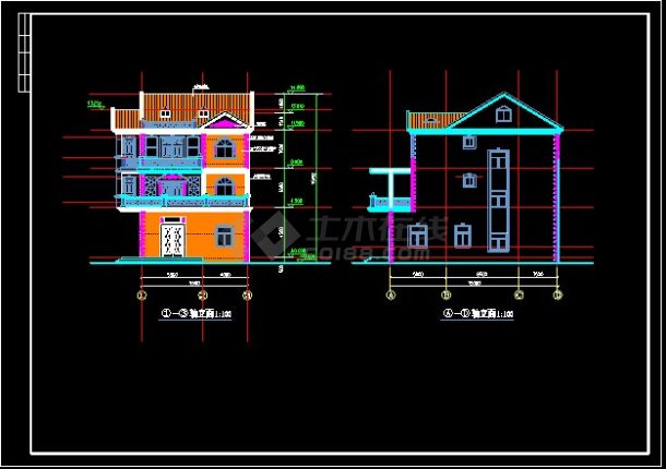 某别墅建筑设计详细CAD施工图纸-图二
