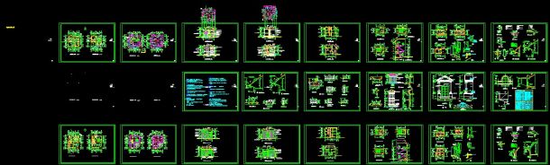 某别墅设计方案全套详细CAD图纸-图一