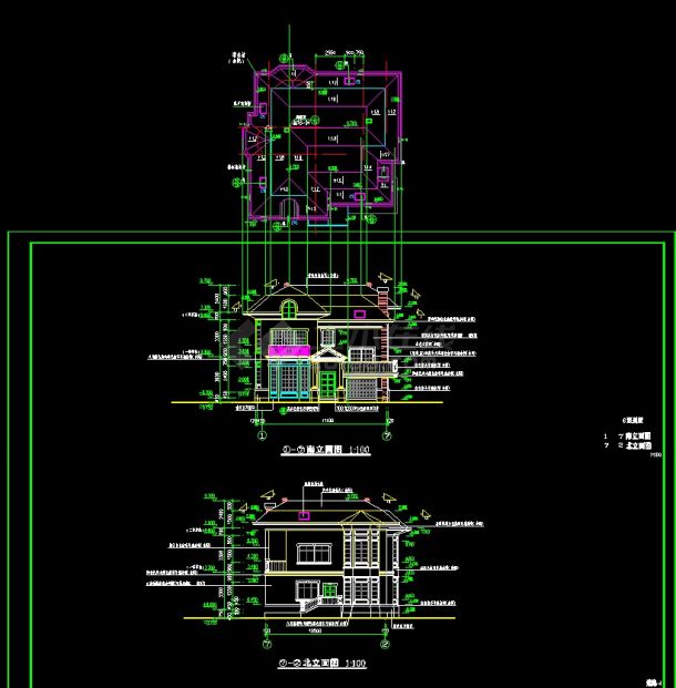 某别墅设计方案全套详细CAD图纸-图二