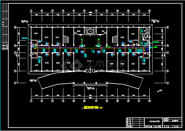 商务办公楼中央空调管道设计cad施工方案图-图二