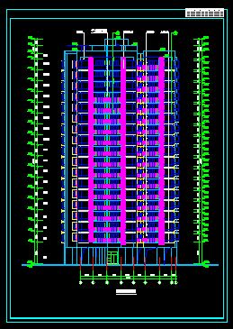 某住宅楼建筑设计平立剖CAD详图-图二
