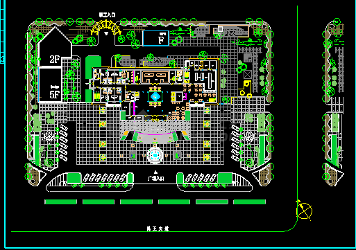 某市酒店设计施工建筑CAD图(总图)-图二