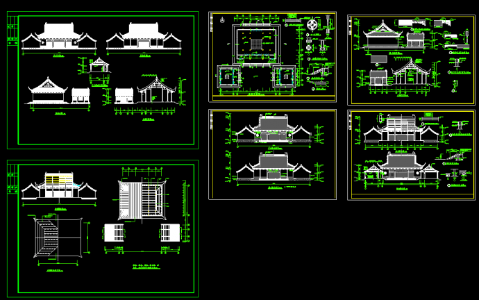 某市财神殿全套建筑CAD设计施工图纸_图1