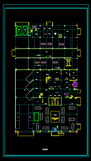 某汽车4s店建筑cad施工方案图-图二
