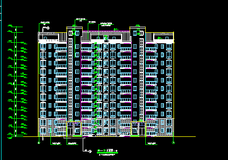 南方某地11层小高层住宅CAD建筑设计施工图-图二