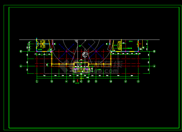 汽车展厅装饰cad设计施工方案图-图二