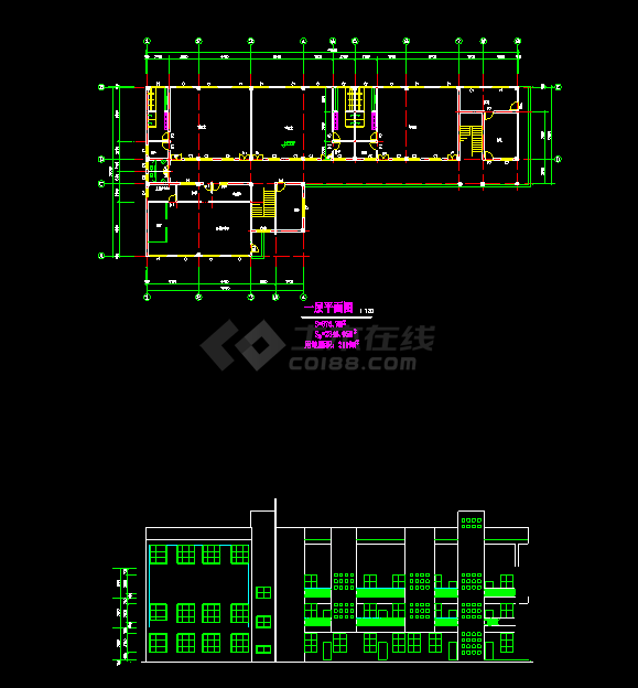 某私立幼儿园扩出cad设计施工图-图一