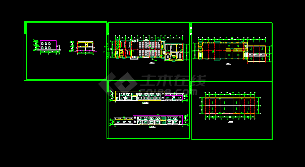 食堂浴室建筑设计方案CAD施工图纸-图一
