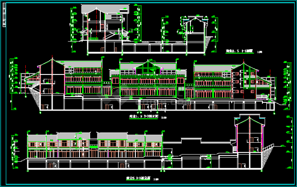 商业街全套设计施工CAD方案建筑图-图二