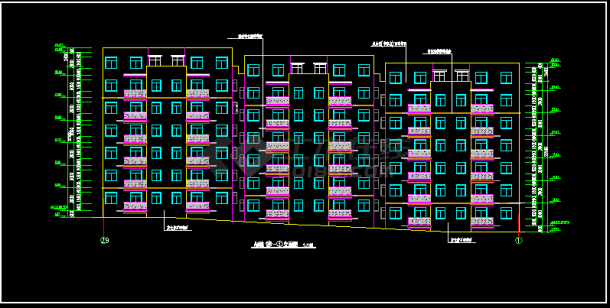 某市区某小区住宅楼CAD建筑方案图纸-图二