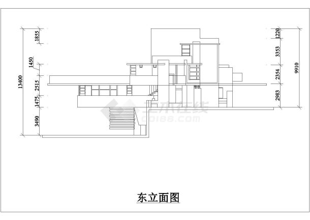 流水别墅第三层平面图图片