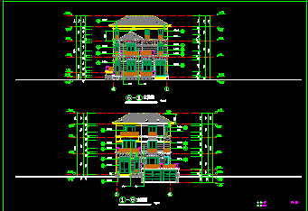 一套完整的别墅建筑结构CAD施工设计图纸-图二