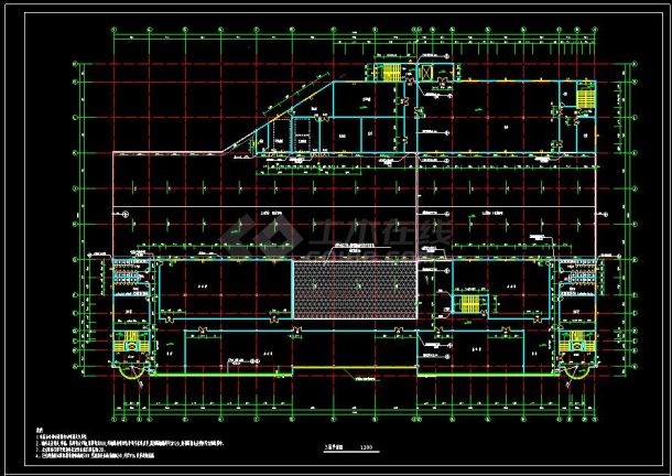 某大型超市建筑全套设计方案CAD施工图纸-图二