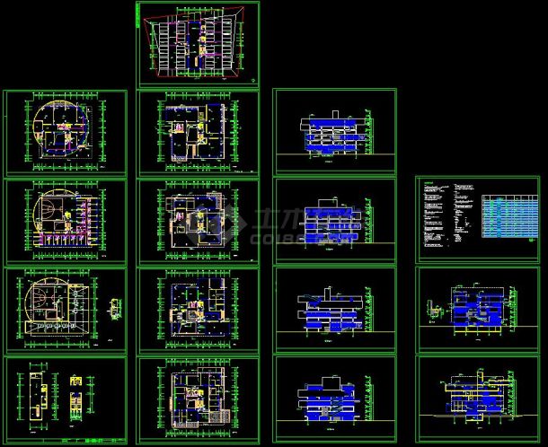 多层办公楼建筑设计CAD方案图纸(含设计说明）-图一
