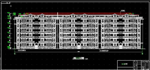 某市区六层加跃层住宅楼CAD施工图纸-图二