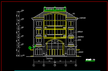 某小区多层私人住宅建筑cad施工设计图纸-图二