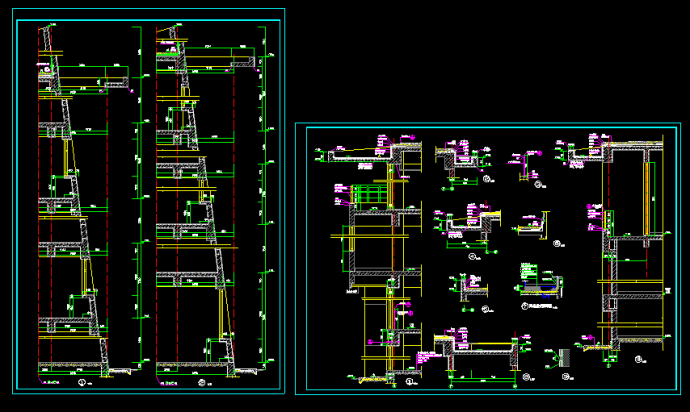 某建筑节点详图及墙身剖面cad设计施工图纸_图1