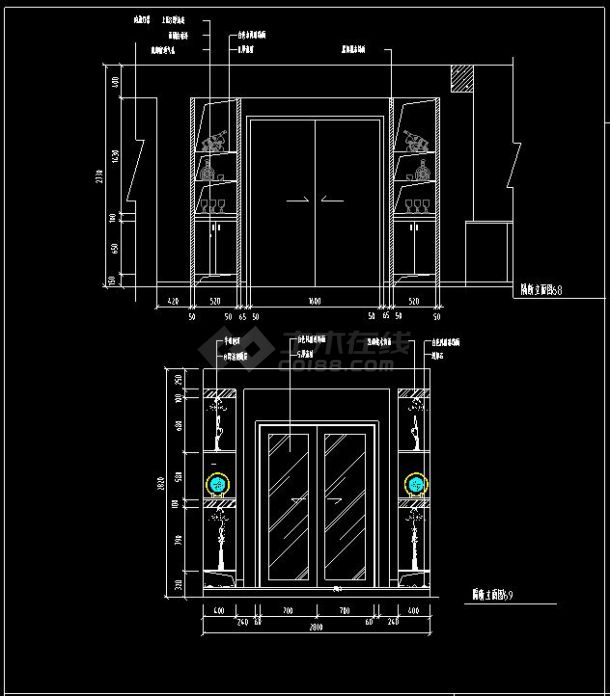 家装各类装饰门装修cad设计施工图-图二
