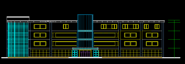 三层商场建筑方案设计全套CAD图纸-图二