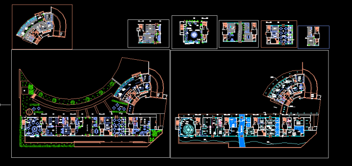 豪华商场整体设计方案全套CAD图纸_图1
