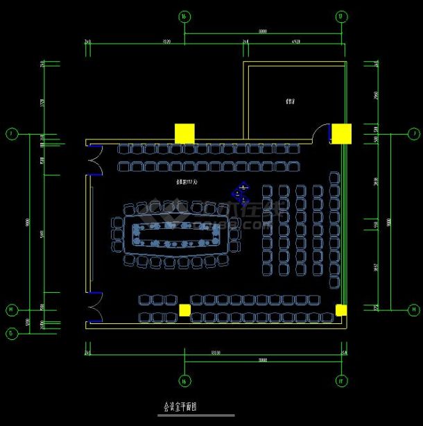 某豪华酒店会议室装饰CAD设计详图-图二