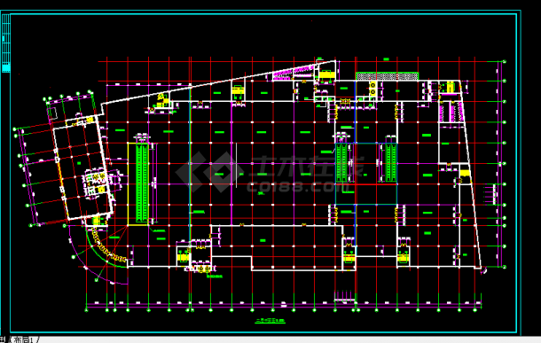 某大型商场设计与施工方案全套CAD图纸-图二