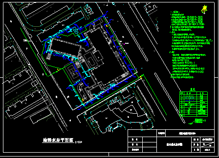 带地下室宾馆给排水全套CAD平面设计图-图二