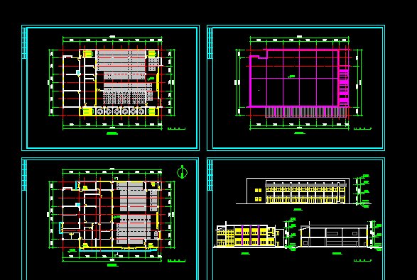 某大型食堂建筑建施方案设计全套CAD图纸_图1