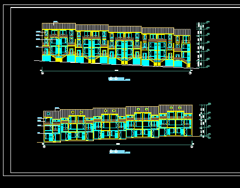D型多层住宅建筑施工CAD设计方案图纸-图二