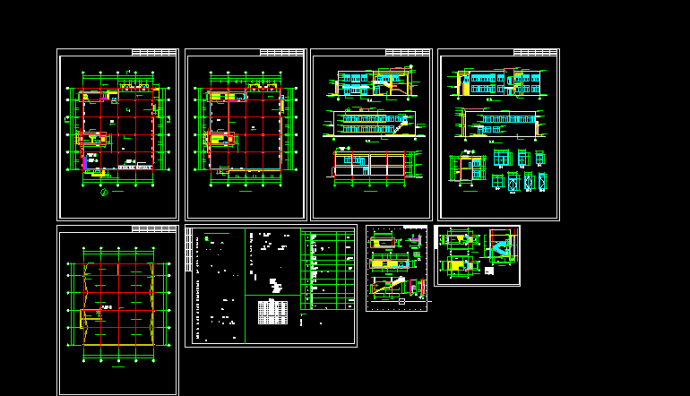一套完整的多功能食堂建筑设计全套CAD竣工图_图1