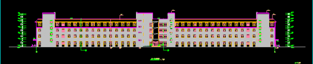 某人民医院四层病房楼建筑施工CAD图-图二
