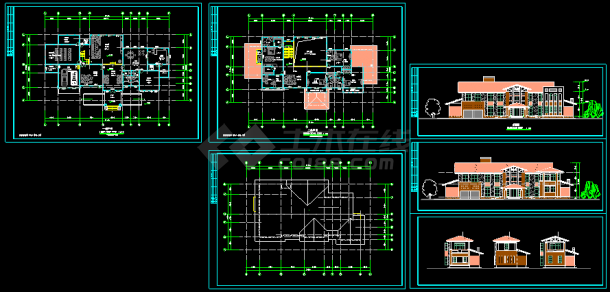 某地两层独立别墅CAD建筑方案设计-图一